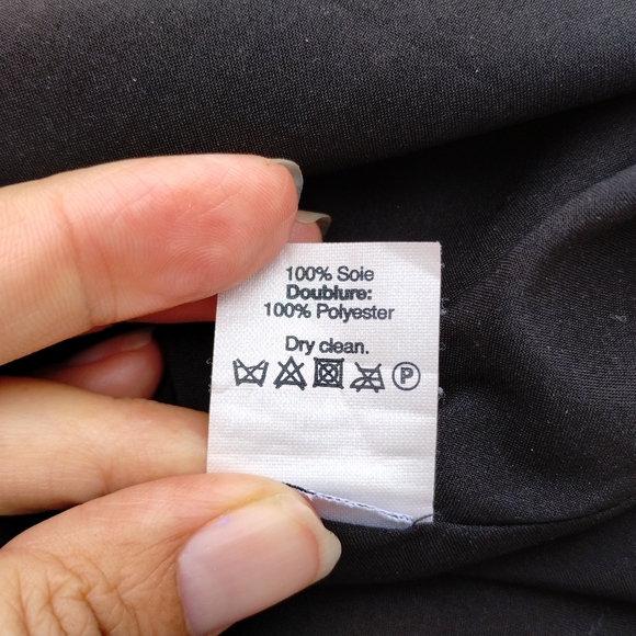 Madewell Women's Silk Skyline Tidal Wave Mini Skirt Size 6 Black White Geometric - Picture 6 of 6